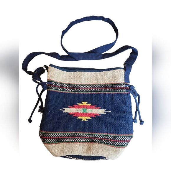Vintage Western Navijo Print Crossbody Bag Purse 90s Cowgirl - Picture 1 of 4